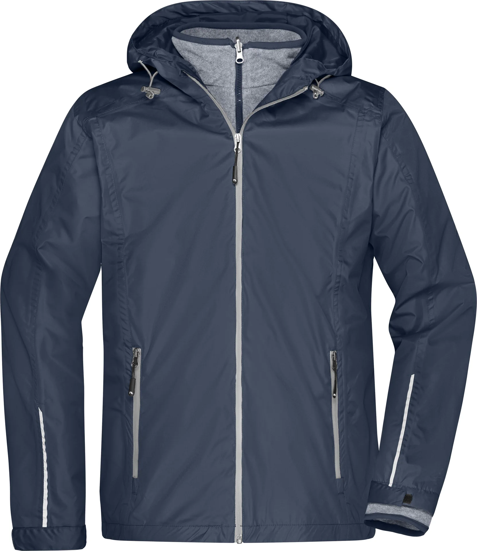 jn1154-mens-3-in-1-jacket-navy-silver-front-3 James & Nicholson Men's 3-in-1-Jacket