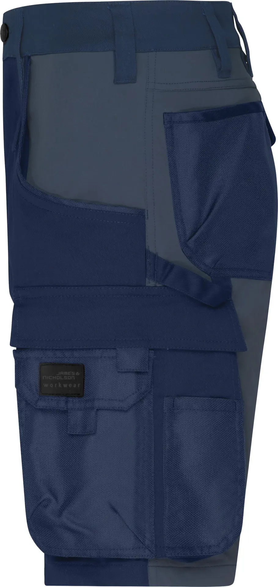 jn1811-workwear-stretch-bermuda-slim-line-navy-carbon-left-4 James & Nicholson Workwear Stretch-Bermuda Slim Line