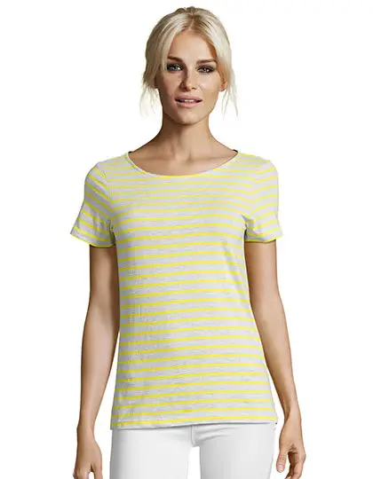 SOL'S Women's Round Neck Striped T-Shirt Miles