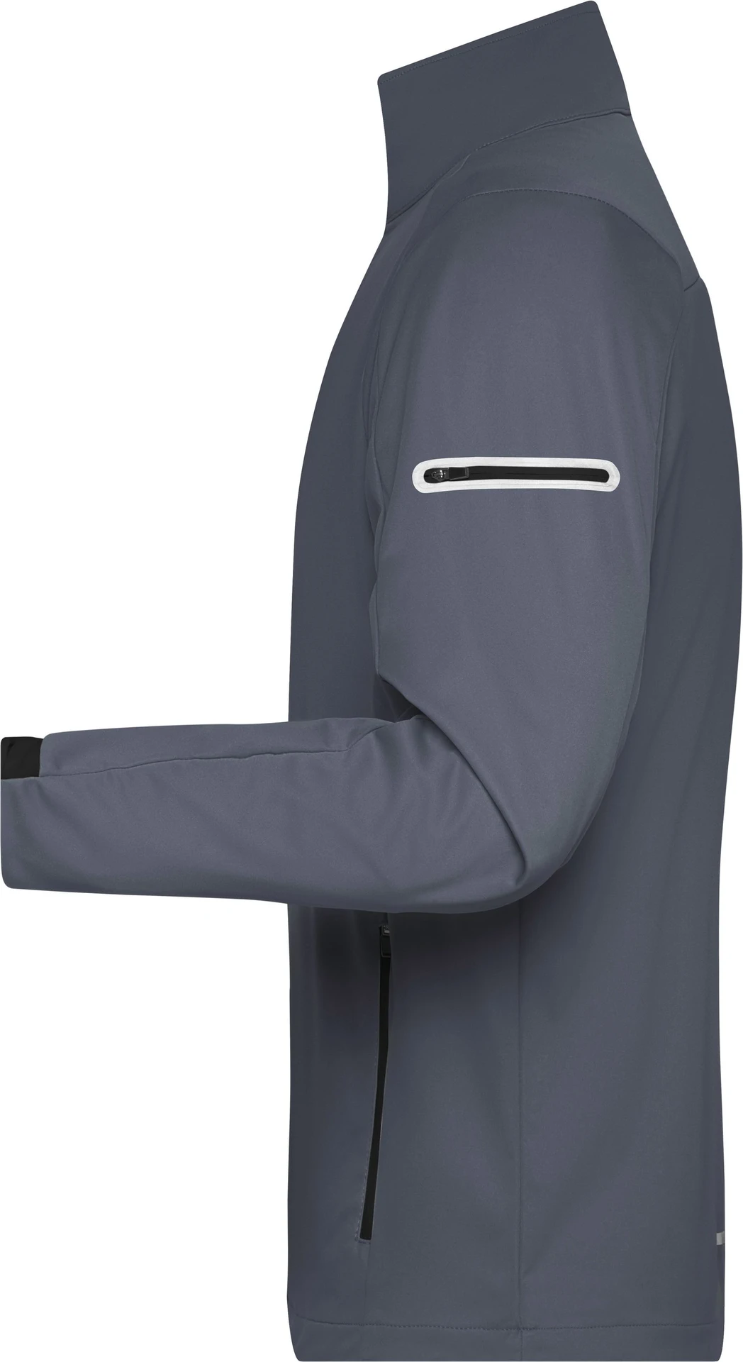 jn1126-mens-sports-softshell-jacket-titan-black-left-4 James & Nicholson Men`s Sports Softshell Jacket