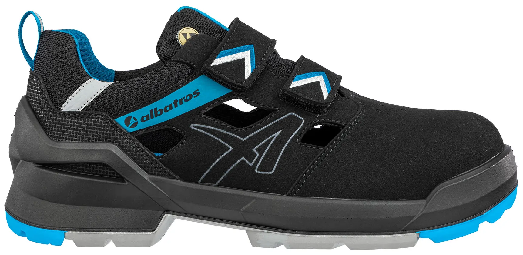 albatros Sicherheitssandale FORGE AIR BLACK/BLUE LOW S1
