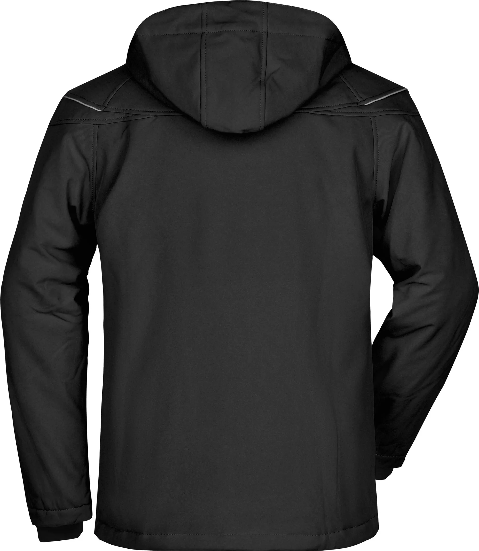 jn1000-mens-winter-softshell-jacket-black-back-5 James & Nicholson Men's Winter Softshell Jacket
