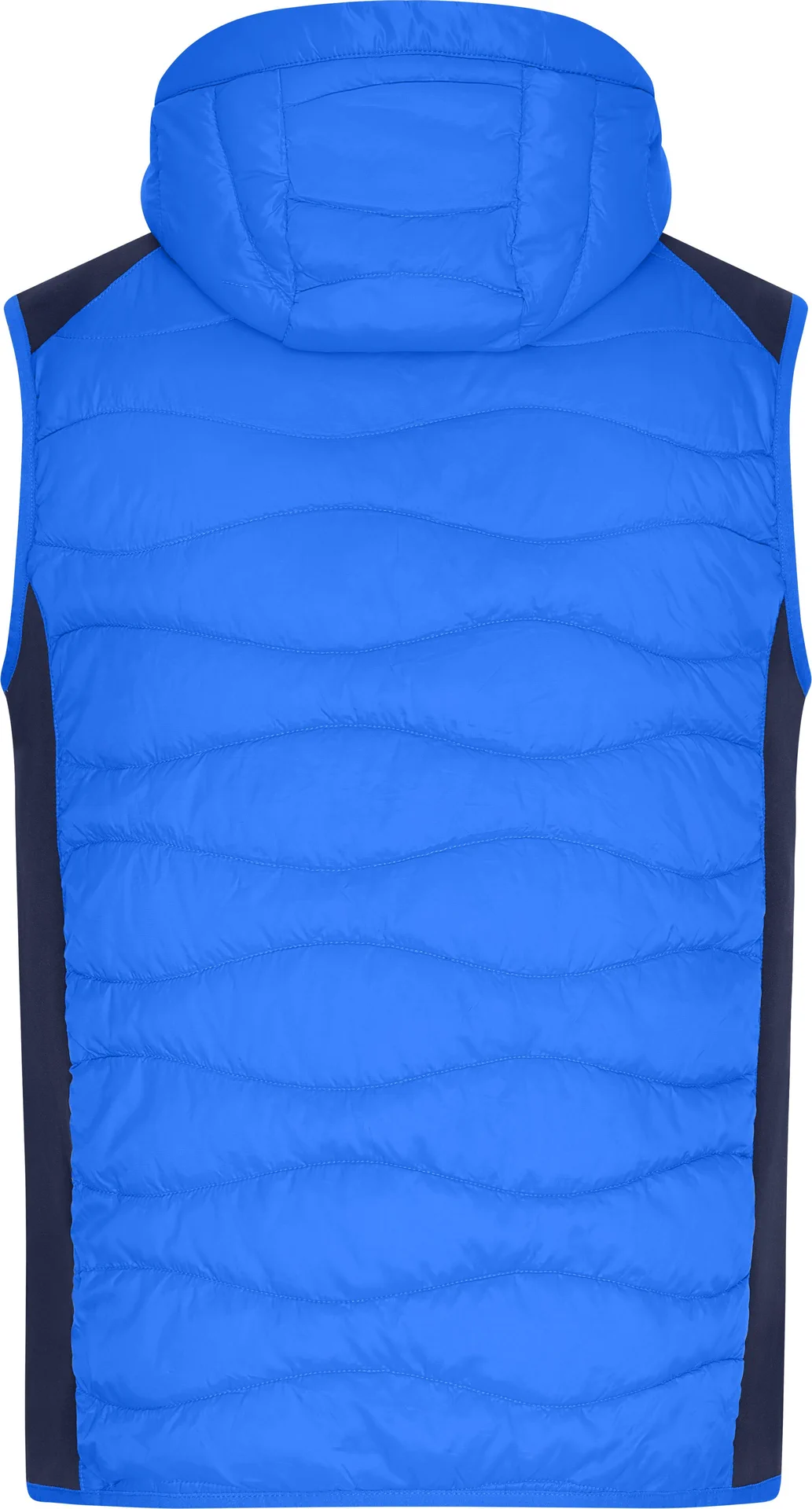 jn1328-mens-hybrid-vest-blue-navy-back-5 James & Nicholson Men´s Hybrid Vest (1328)