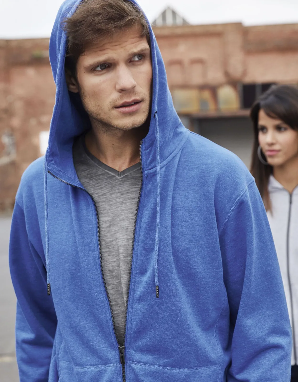 James & Nicholson Men`s Zip-Hoody