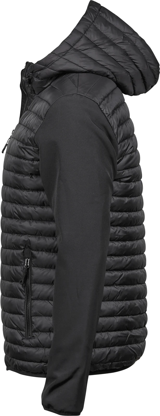 tee-jays-9628-mens-hooded-crossover-jacket-black-black-left-2 Tee Jays Hooded Crossover Jacket