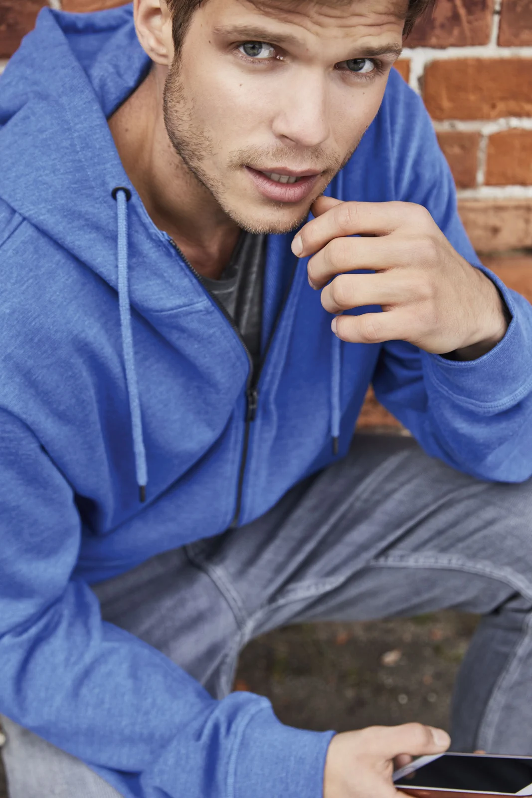 James & Nicholson Men`s Zip-Hoody