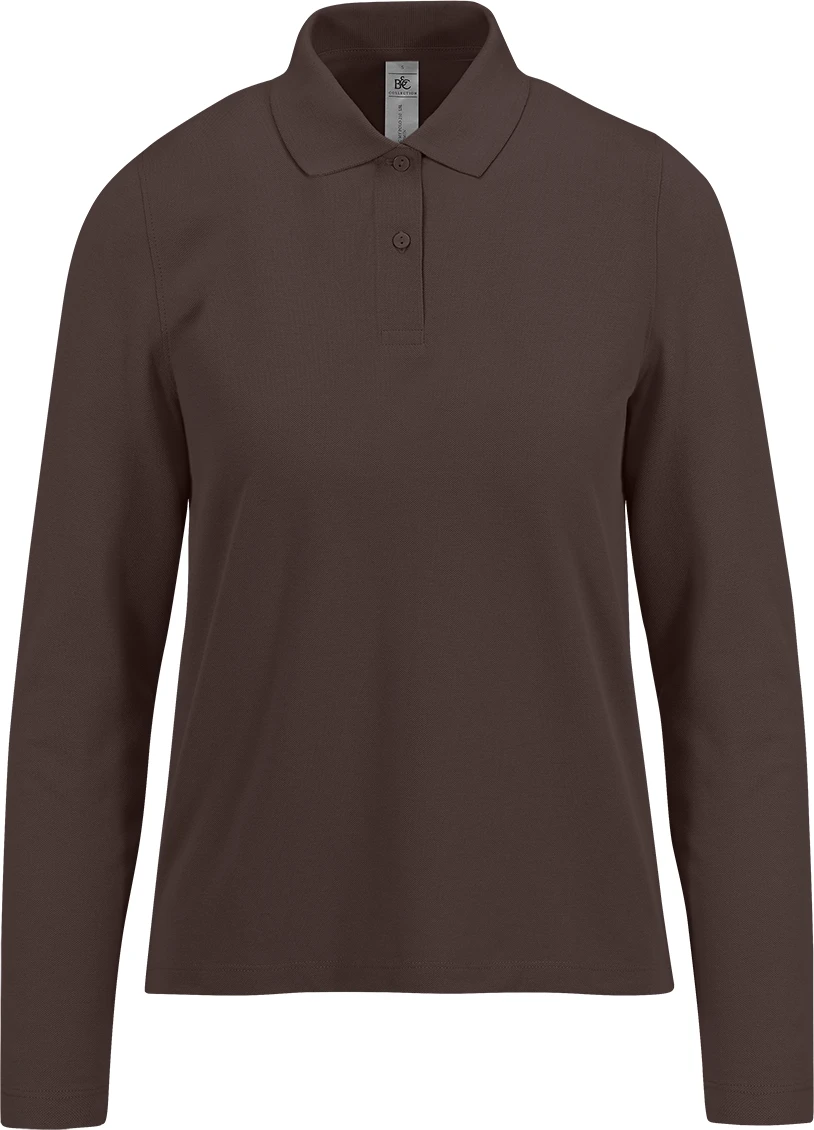 BC-PW464-My-Polo-210-LSL-women-roastedcoffee-3 B&C My Polo 210 Long Sleeve Women