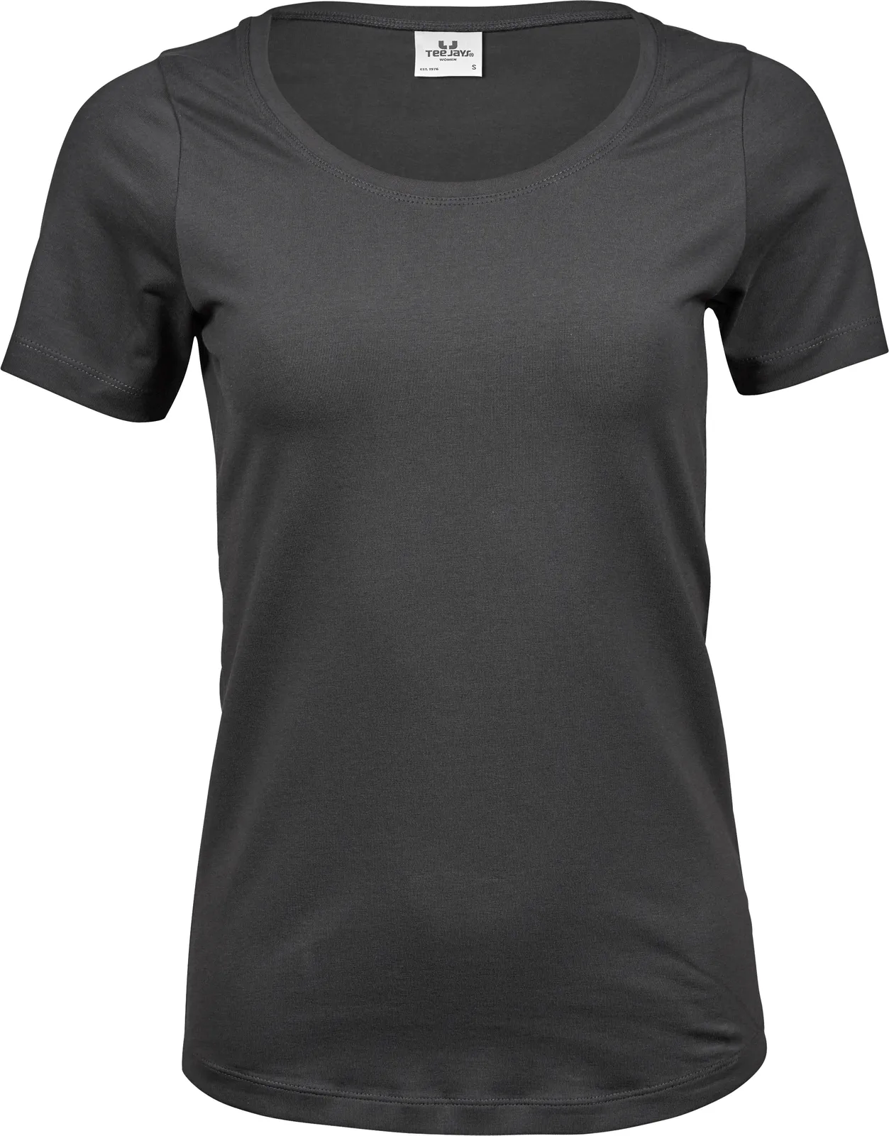 tee-jays-450-womens-stretch-t-shirt-darkgrey-front-1 Tee Jays Women´s Stretch Tee