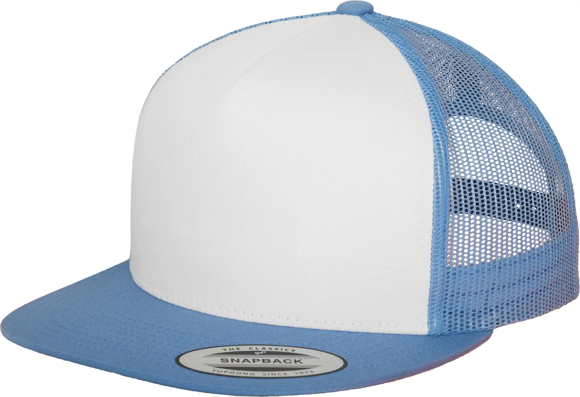 flexfit-6006w-classic-trucker-carolinablue-white-carolinablue-front-1 FLEXFIT Classic Trucker