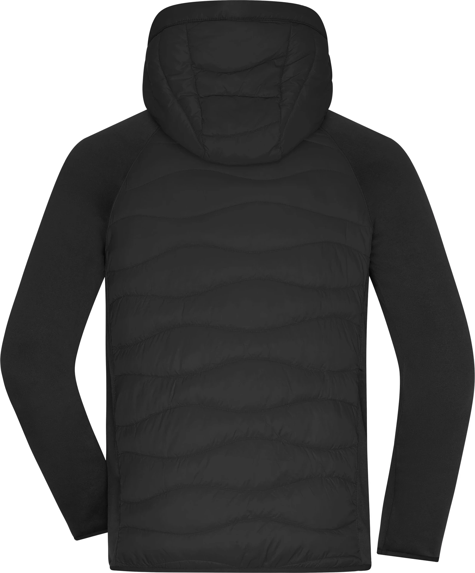 jn1330-mens-hybrid-jacket-black-black-back-5 James & Nicholson Men´s Hybrid Jacket (JN1330)