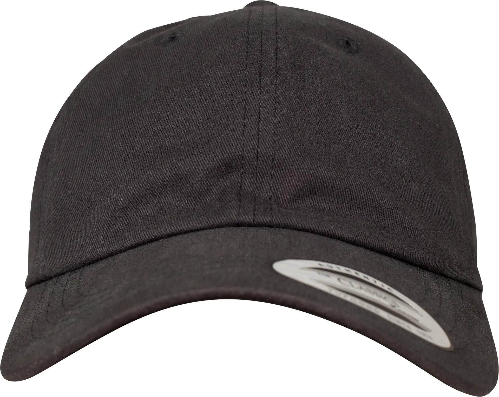 flexfit-6245pt-peached-cotton-twill-dad-cap-black-front-2 FLEXFIT Peached Cotton Twill Dad Cap