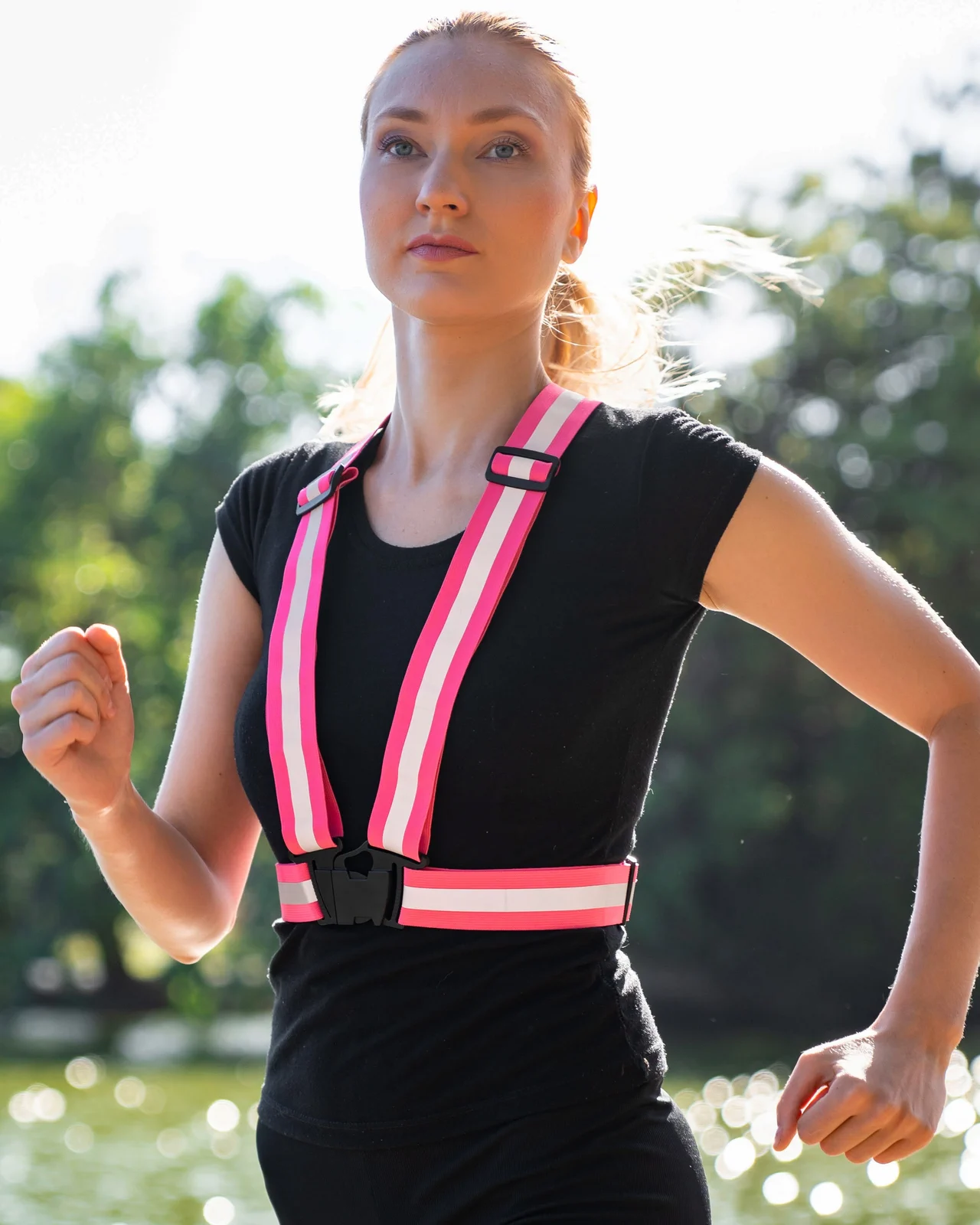 korntex-kxzband-elastic-hi-vis-body-belt-prague-pink-model-0 Korntex Funktionaler Hi-Vis Körpergurt Prague