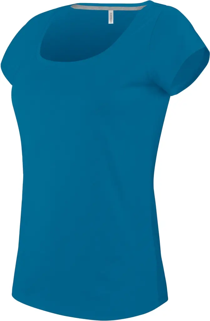 Kariban Damen T-Shirt mit U-Boot Ausschnitt