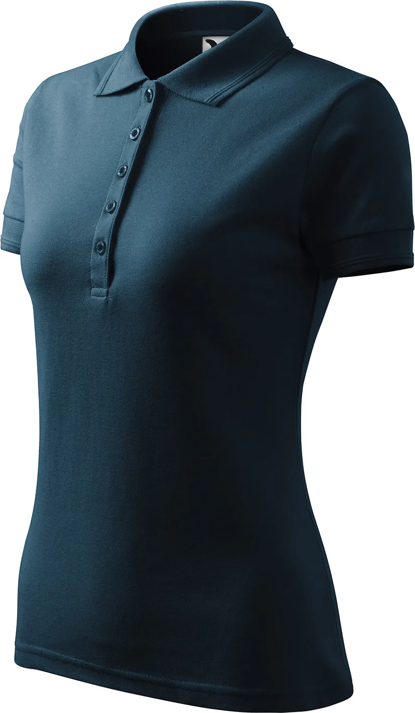 malfini-210-classic-t-shirt-marineblau-left-3 MALFINI Polohemd Damen Piqué Polo 210