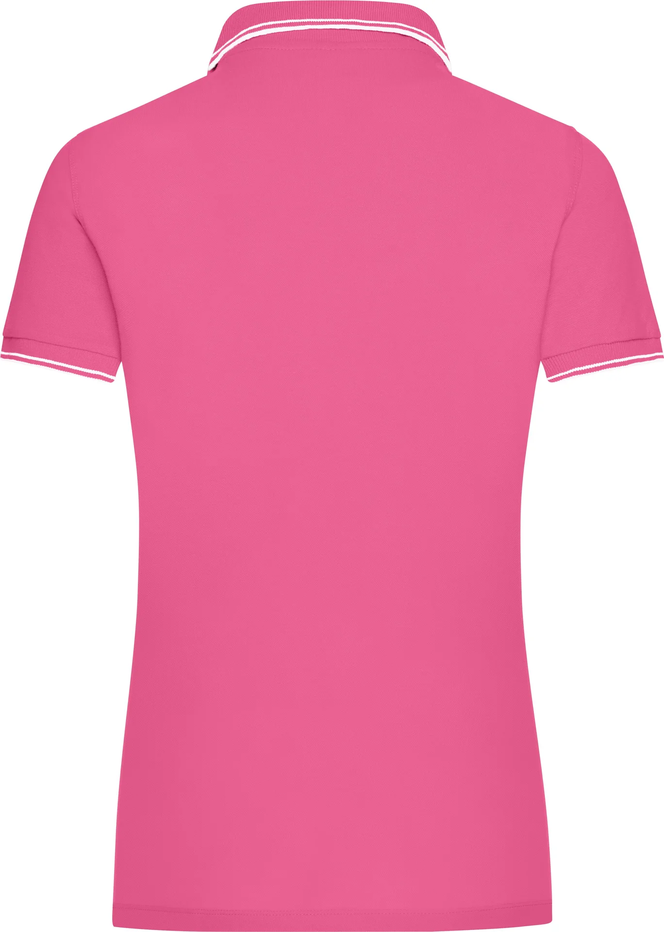 jn985-ladies-poloshirt-pink-white-back-5 James & Nicholson Ladies Piqué Polo