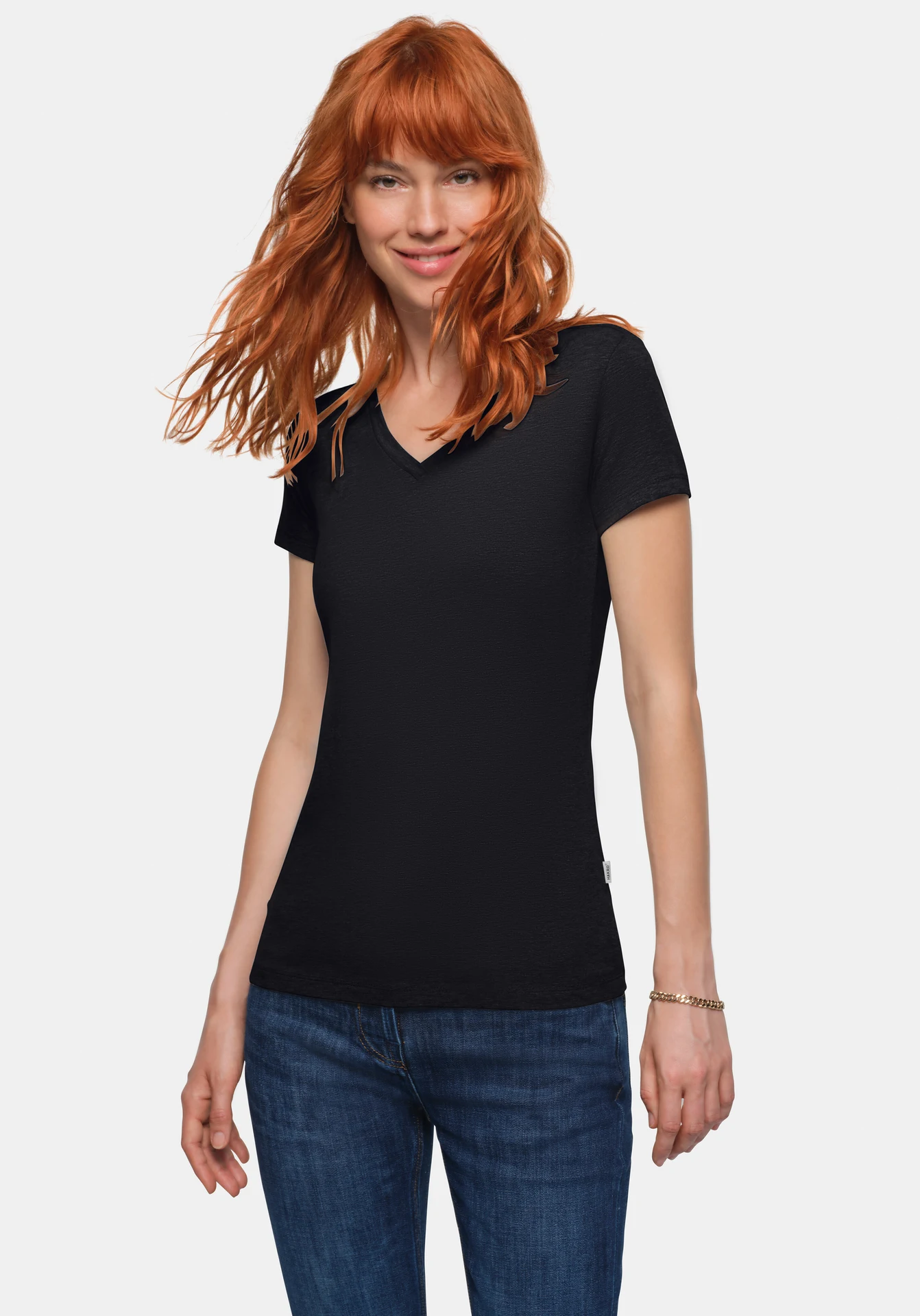 HAKRO Damen-V-Shirt 172 Stretch