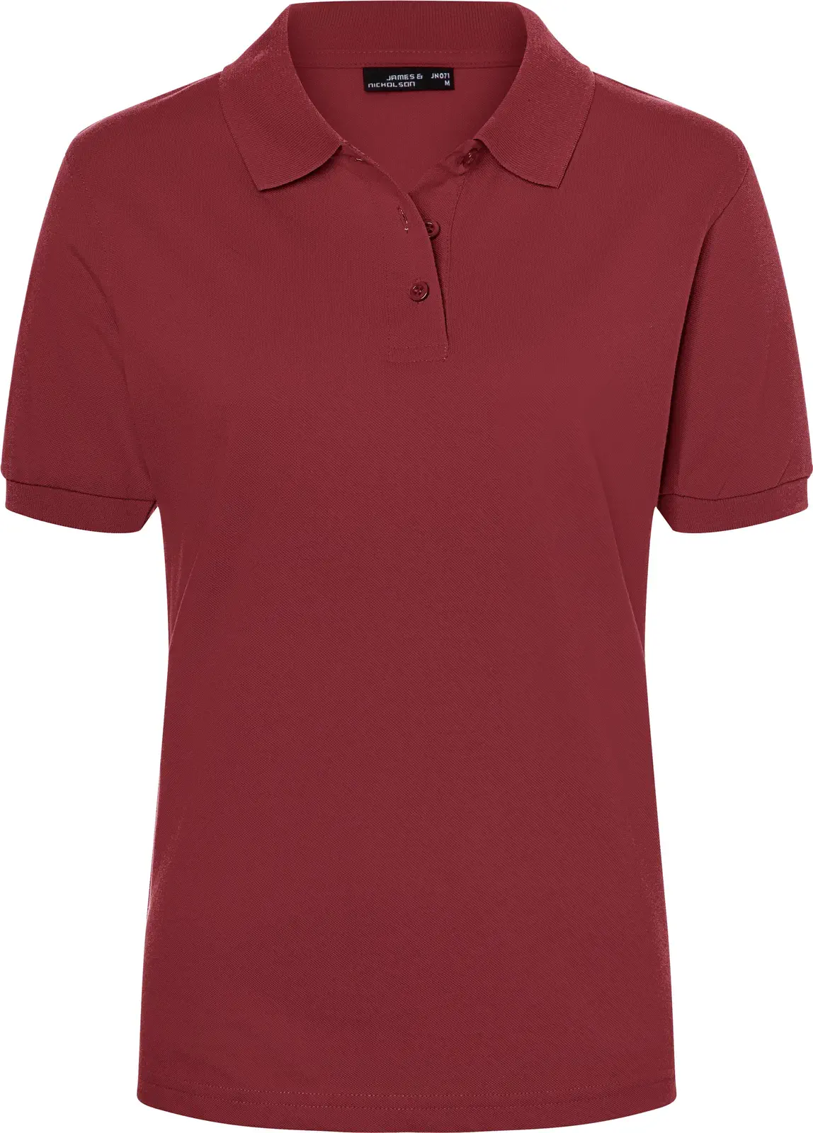 jn071-classic-poloshirt-ladies-wine-front-3 James & Nicholson Ladies Classic Polo
