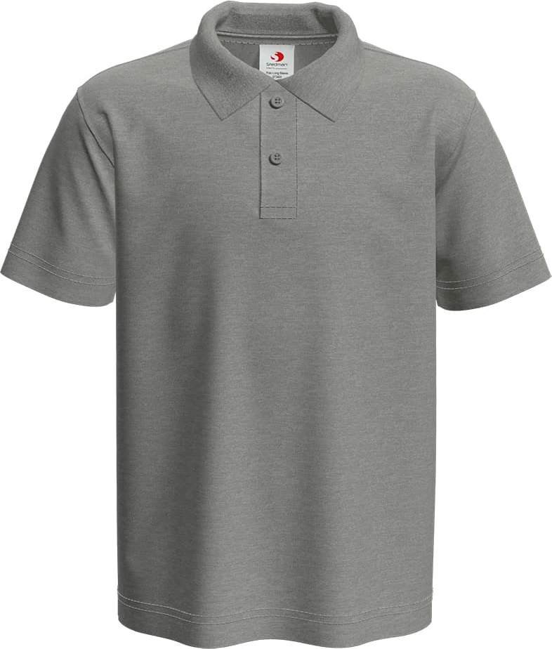 stedman-st3200-kids-classic-poloshirt-greyheather-front-4 Stedman Short Sleeve Polo for children