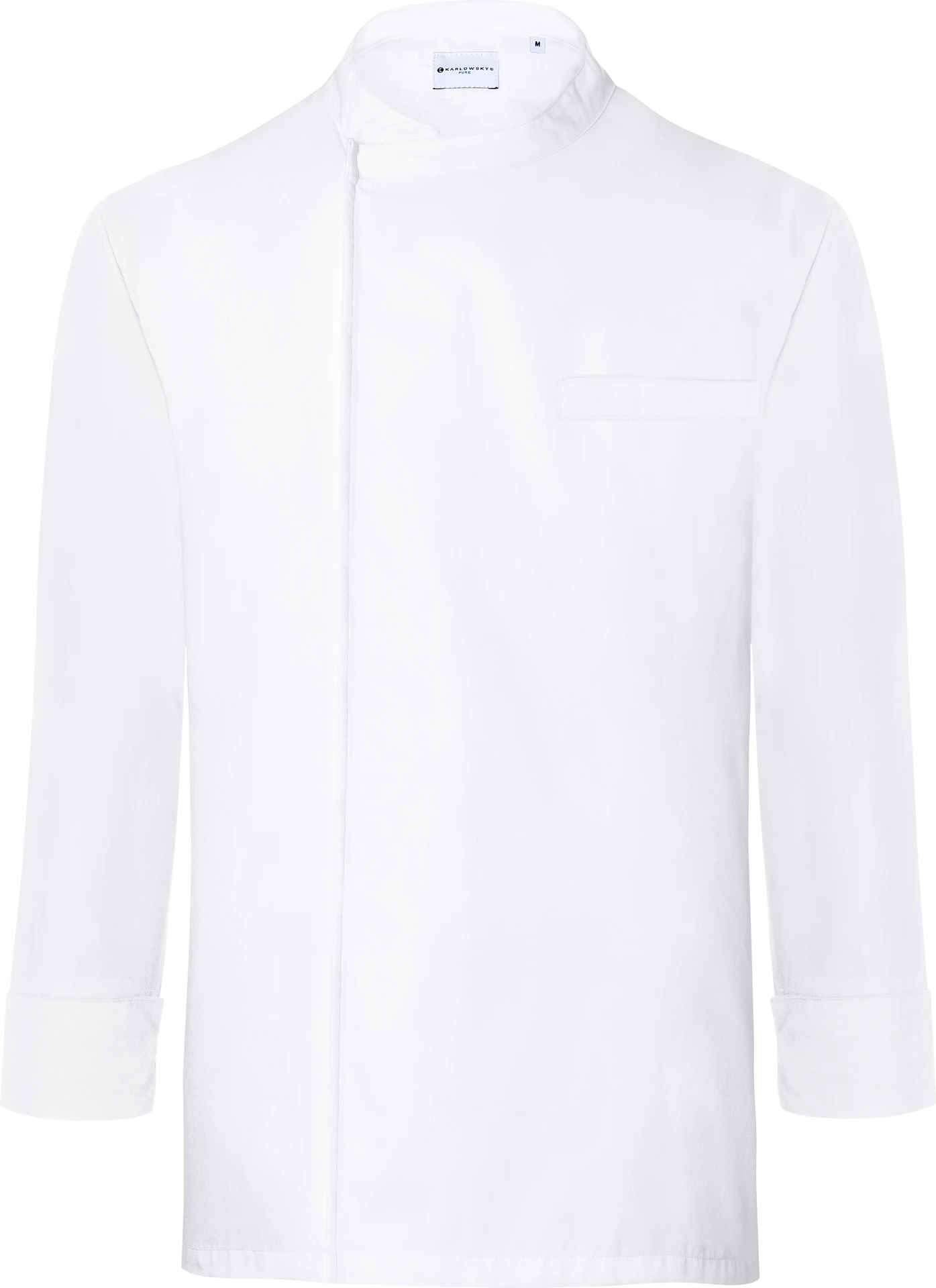 karlowsky-bjm4-langarm-ueberwurf-kochhemd-basic-white-front-3 KARLOWSKY Überwurf-Kochhemd Basic