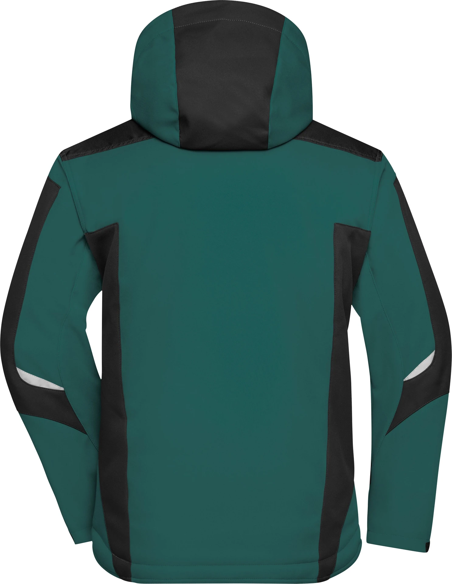 jn824-craftsmen-softshell-jacket-darkgreen-black-back-5 James & Nicholson Craftsmen Softshell Jacket -Strong-