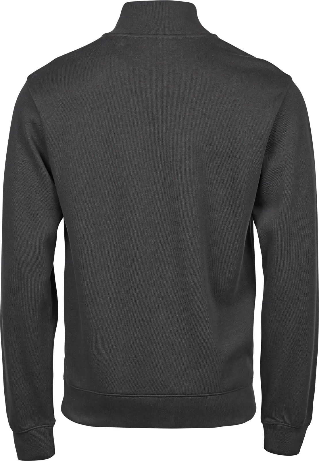 tee-jays-5506-ribbed-interlock-half-zip-darkgrey-back-3 Tee Jays Ribbed Interlock Half Zip