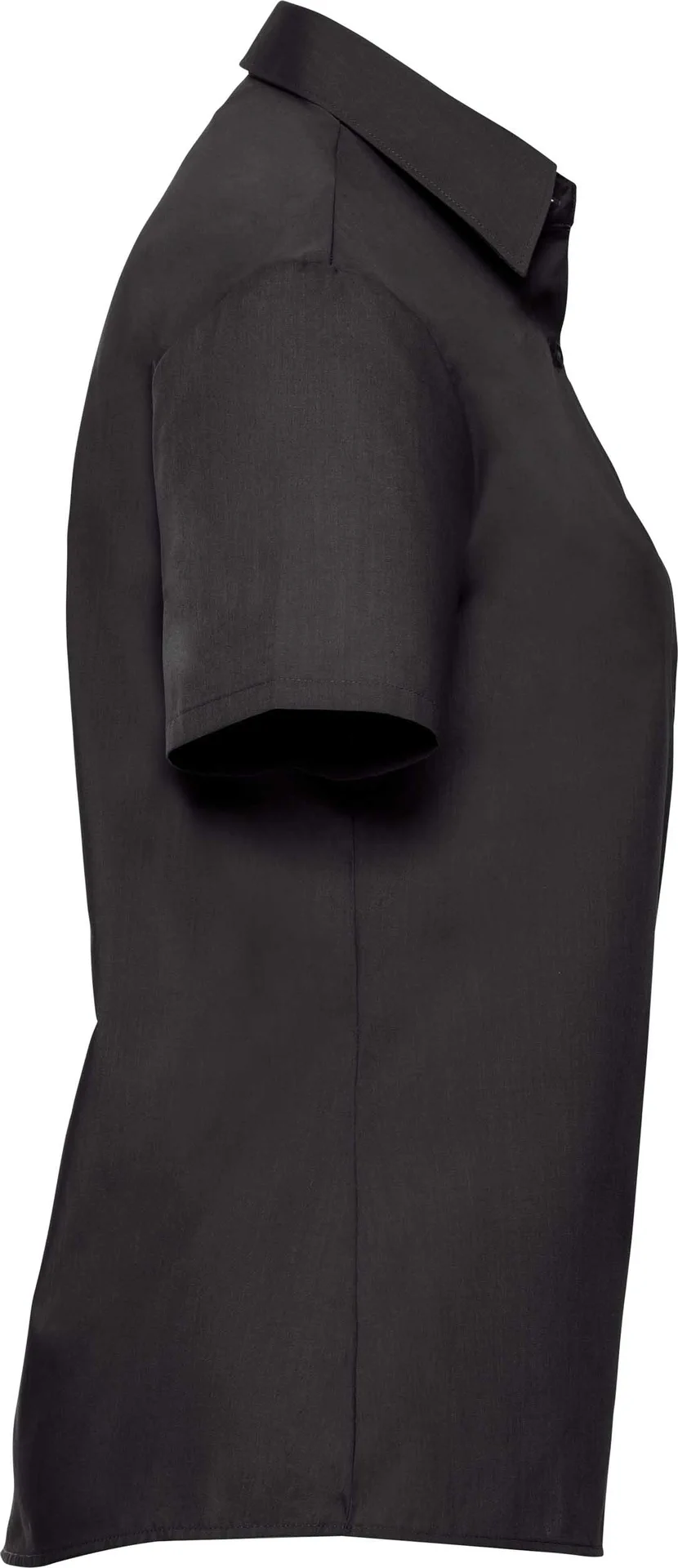 russell-r935f-ladies-short-sleeve-poly-cotton-easy-care-poplin-shirt-black-side-4 Russell Ladies Short Sleeve Polycotton Easy Care Poplin Shirt