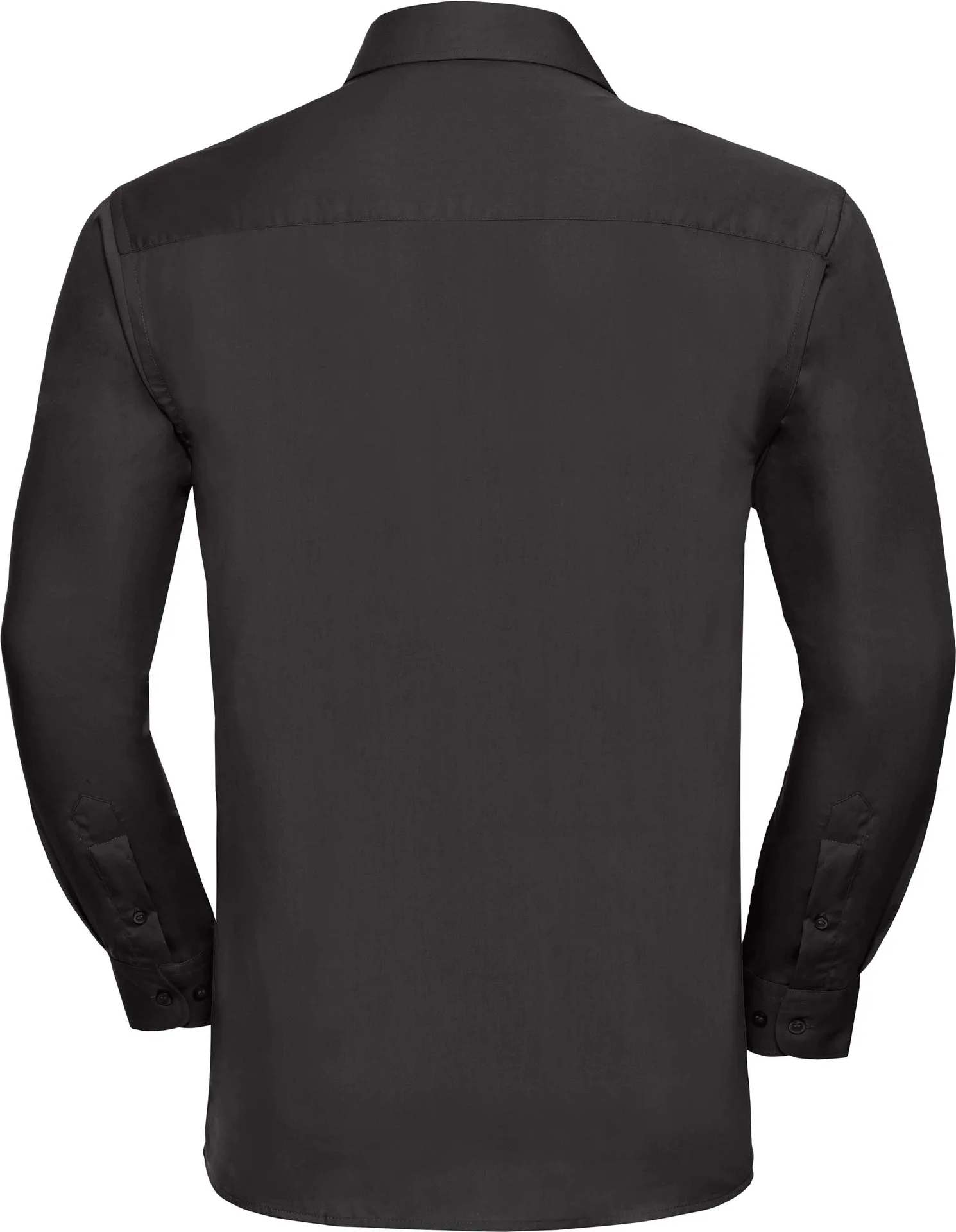 russell-r936m-mens-ls-pure-cotton-easy-care-poplin-shirt-black-back-5 Russell Men's Long Sleeve Pure Cotton Easy Care Poplin Shirt
