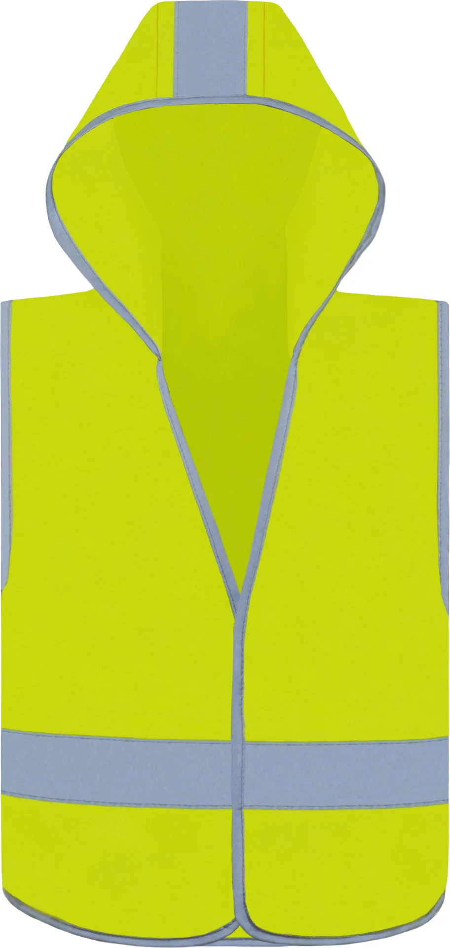 korntex-kxkwh-kids-hooded-hi-vis-safety-vest-odense-signalyellow-front-4 Korntex Kids´ Hooded Hi-Vis Safety Vest Odense