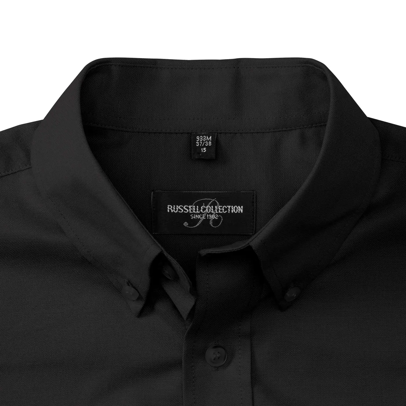 russell-r933m-mens-short-sleeve-easy-care-oxford-shirt-black-detail-6 Russell Men's Short Sleeve Easy Care Oxford Shirt