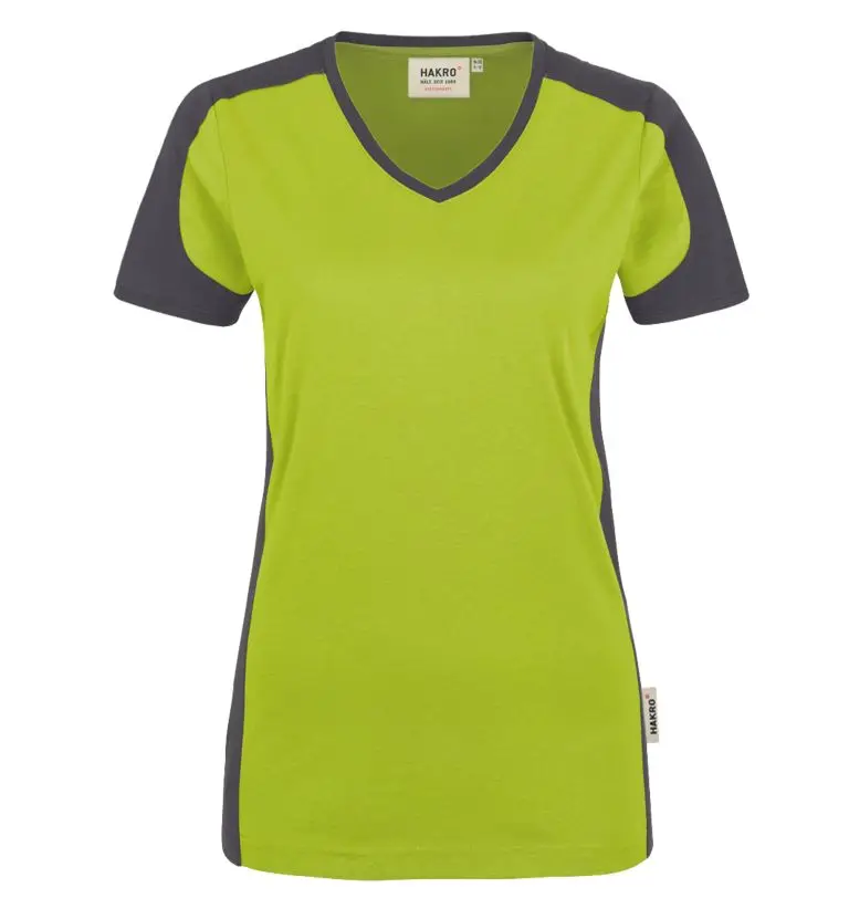 HAKRO Women-V-Shirt-Contrast 190 Mikralinar®