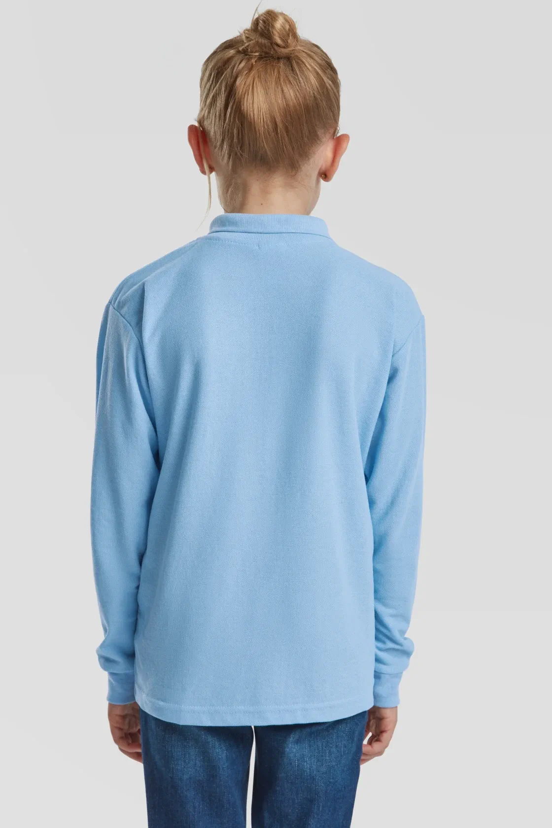 fruit-of-the-loom-63-201-0-kids-65-35-long-sleeve-poloshirt-skyblue-model-2 F.O.L. Long Sleeve 65/35 Polo Kids