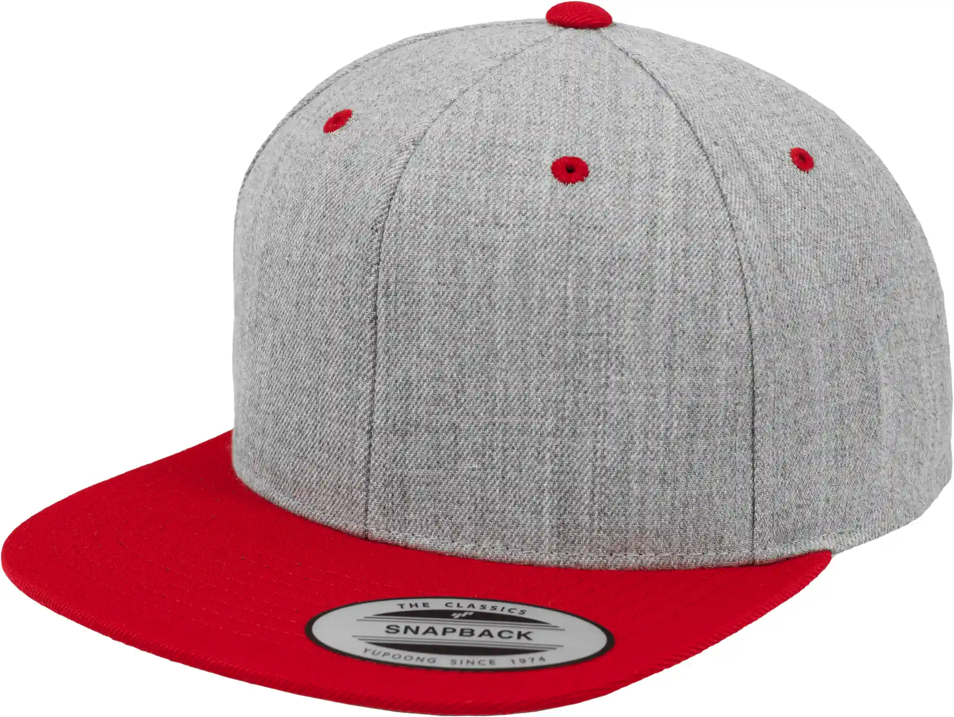heather grey/red