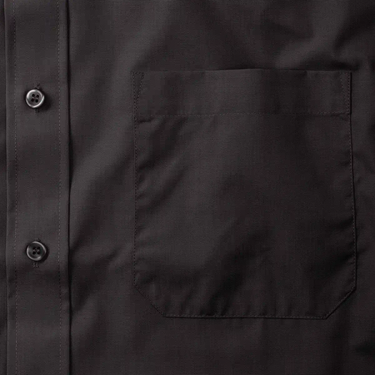 russell-r935m-mens-short-sleeve-poly-cotton-easy-care-poplin-shirt-black-detail-7 Russell Men's Short Sleeve Polycotton Easy Care Poplin Shirt