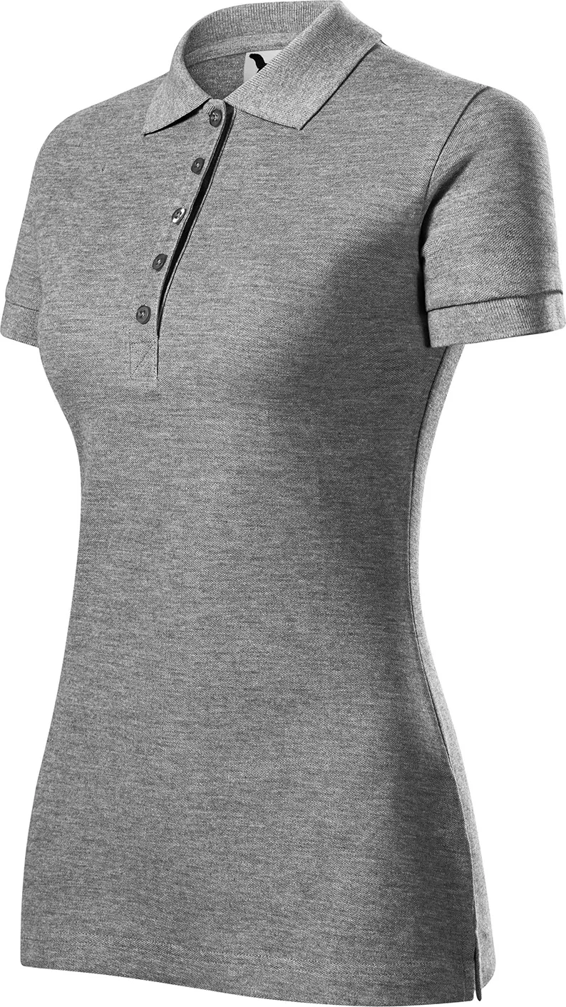 malfini-216-cotton-heavy-polohemd-damen-dunkelgrau-meliert-left-3 MALFINI Polohemd Damen Cotton Heavy 216