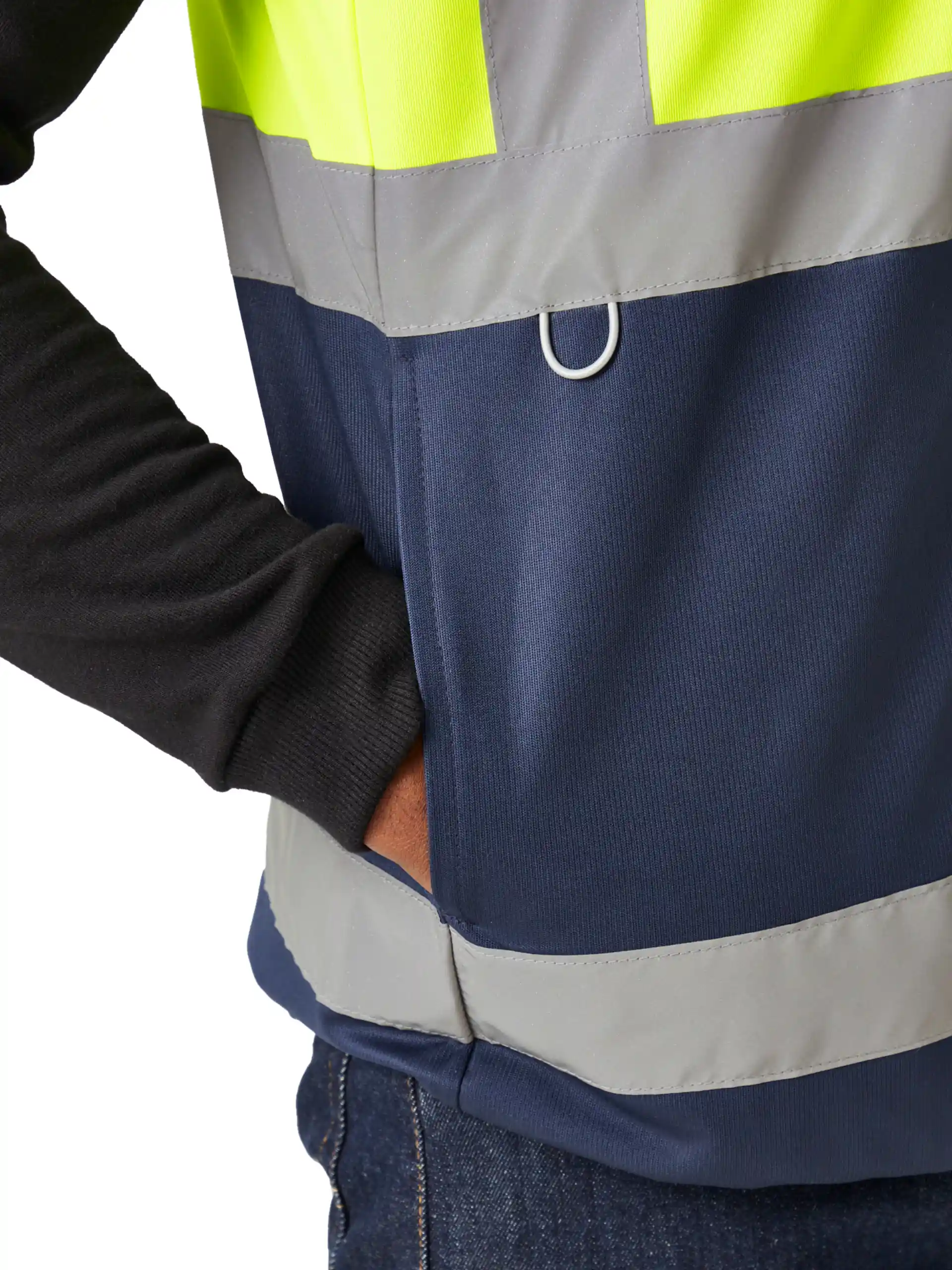 regatta-trs257-pro-hi-vis-full-zip-gilet-signalyellow-navy-detail-4 Regatta Pro Hi-Vis Full Zip Gilet