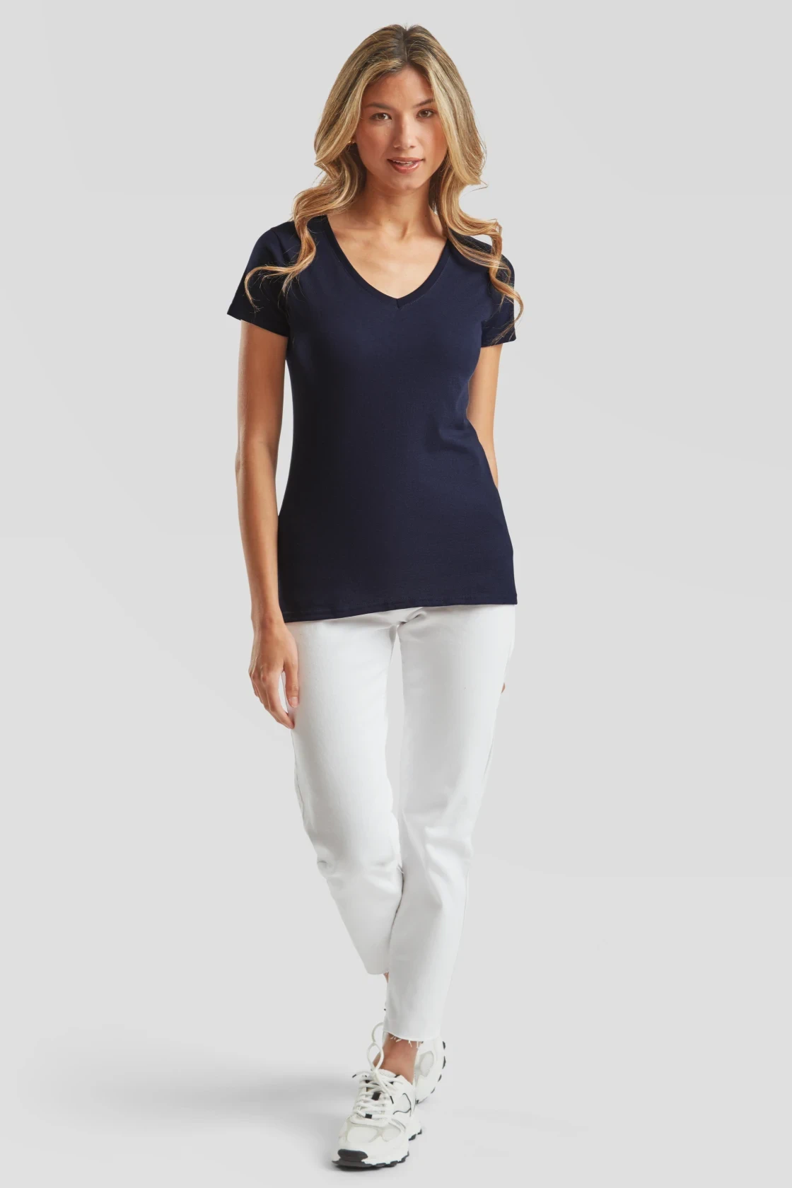 F.O.L. Lady-Fit Valueweight V-Neck T