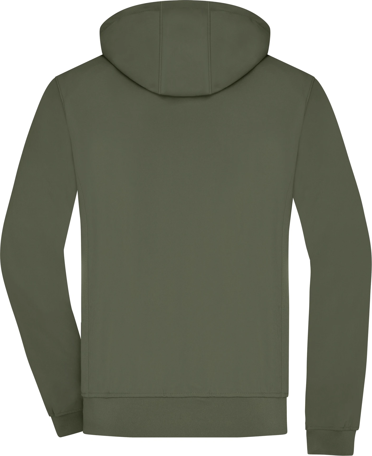 jn1146-mens-hooded-softshell-jacket-olive-camouflage-back-5 James & Nicholson Men's Hooded Softshell Jacket