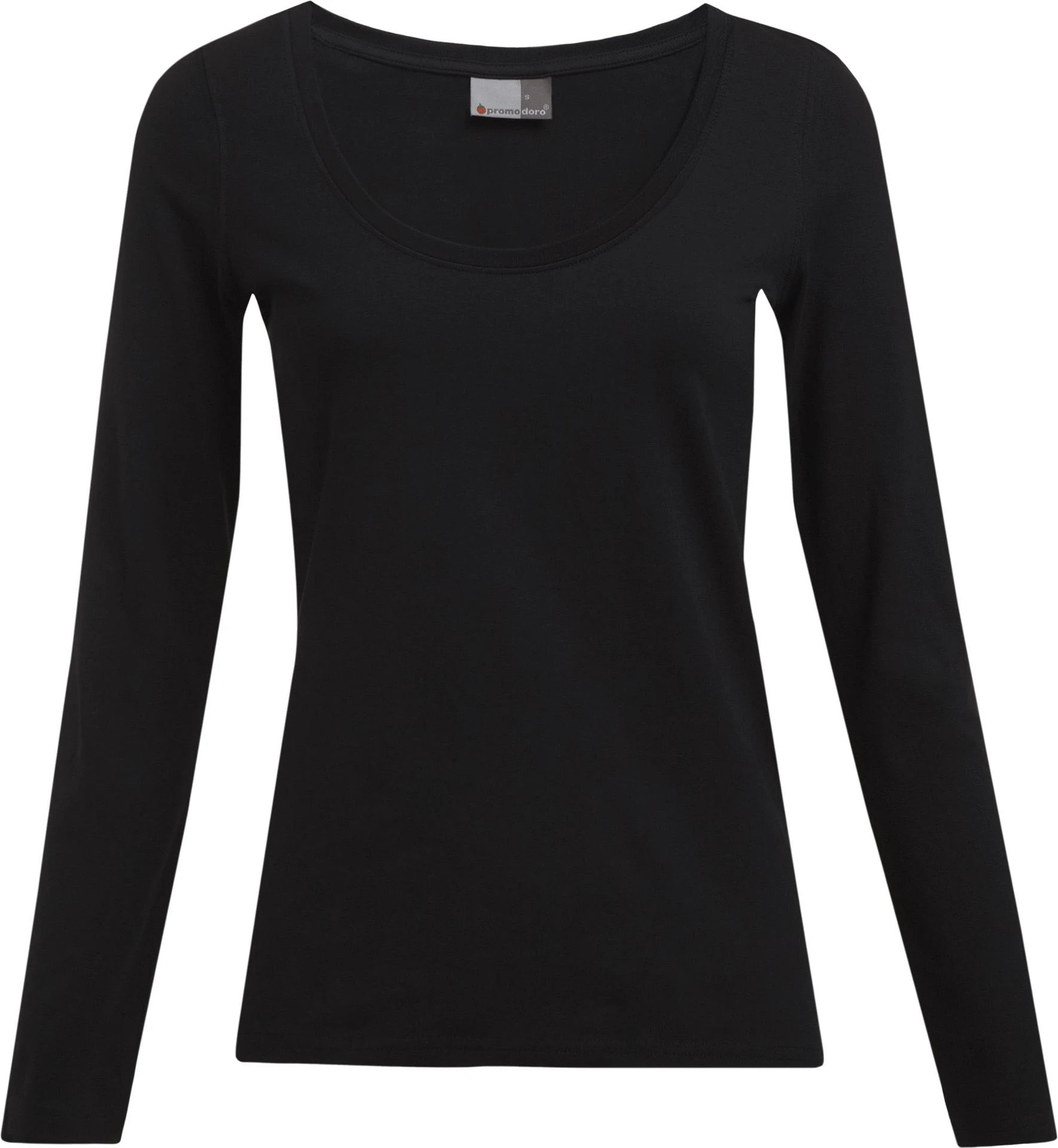 promodoro-4085-womens-slim-fit-t-shirt-long-sleeve-black-front-3 Promodoro Women's Slim Fit-T LS