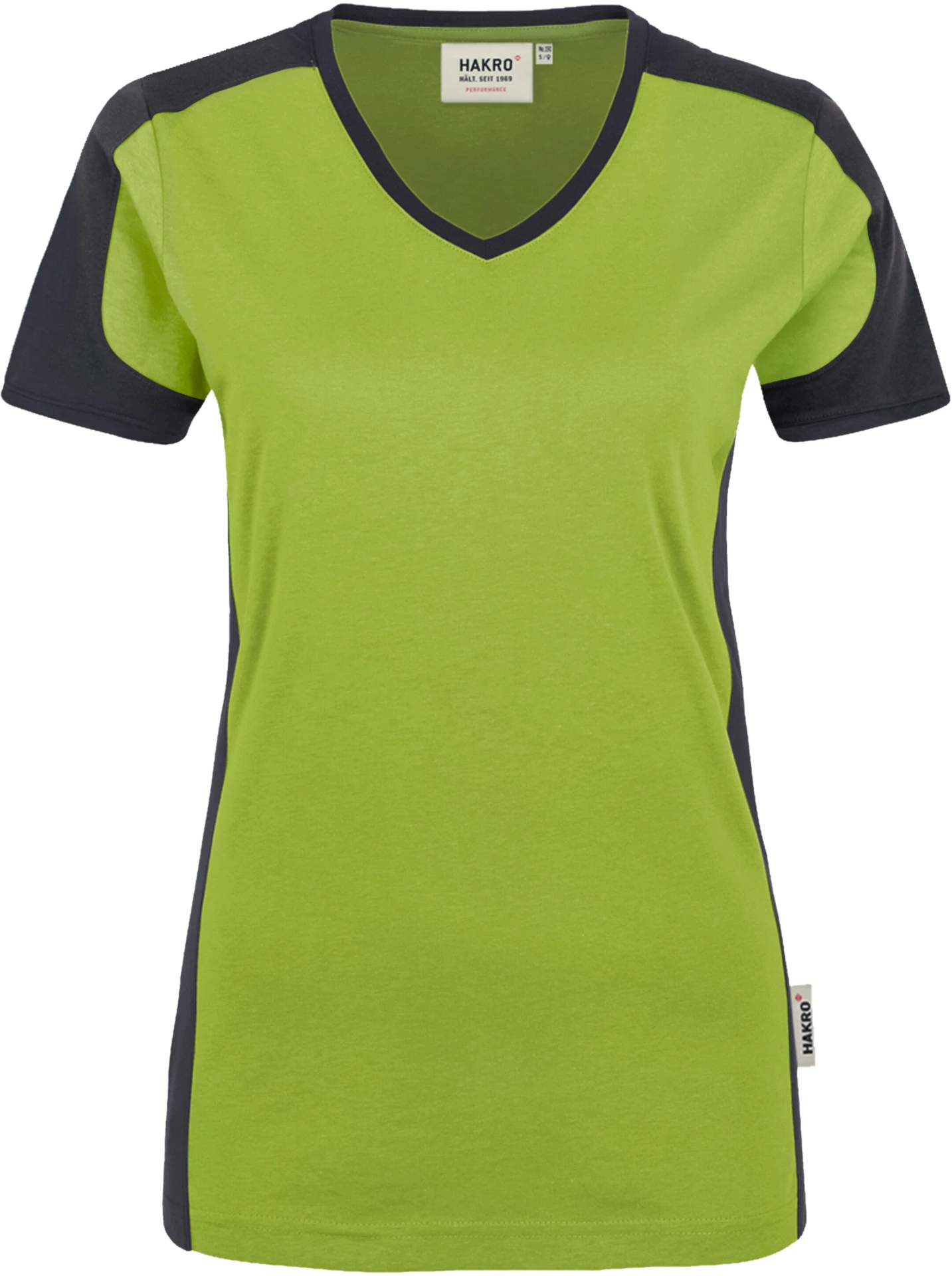 HAKRO Women-V-Shirt-Contrast 190 Mikralinar®