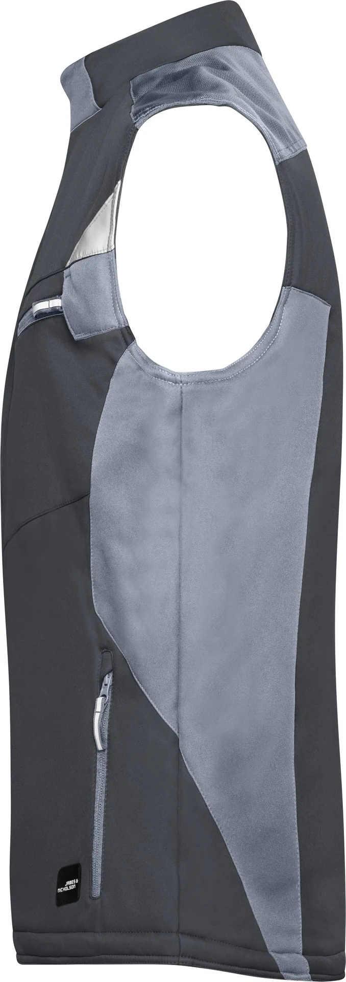 jn825-craftsmen-softshell-vest-black-carbon-left-4 James & Nicholson Craftsmen Softshell Vest -Strong-
