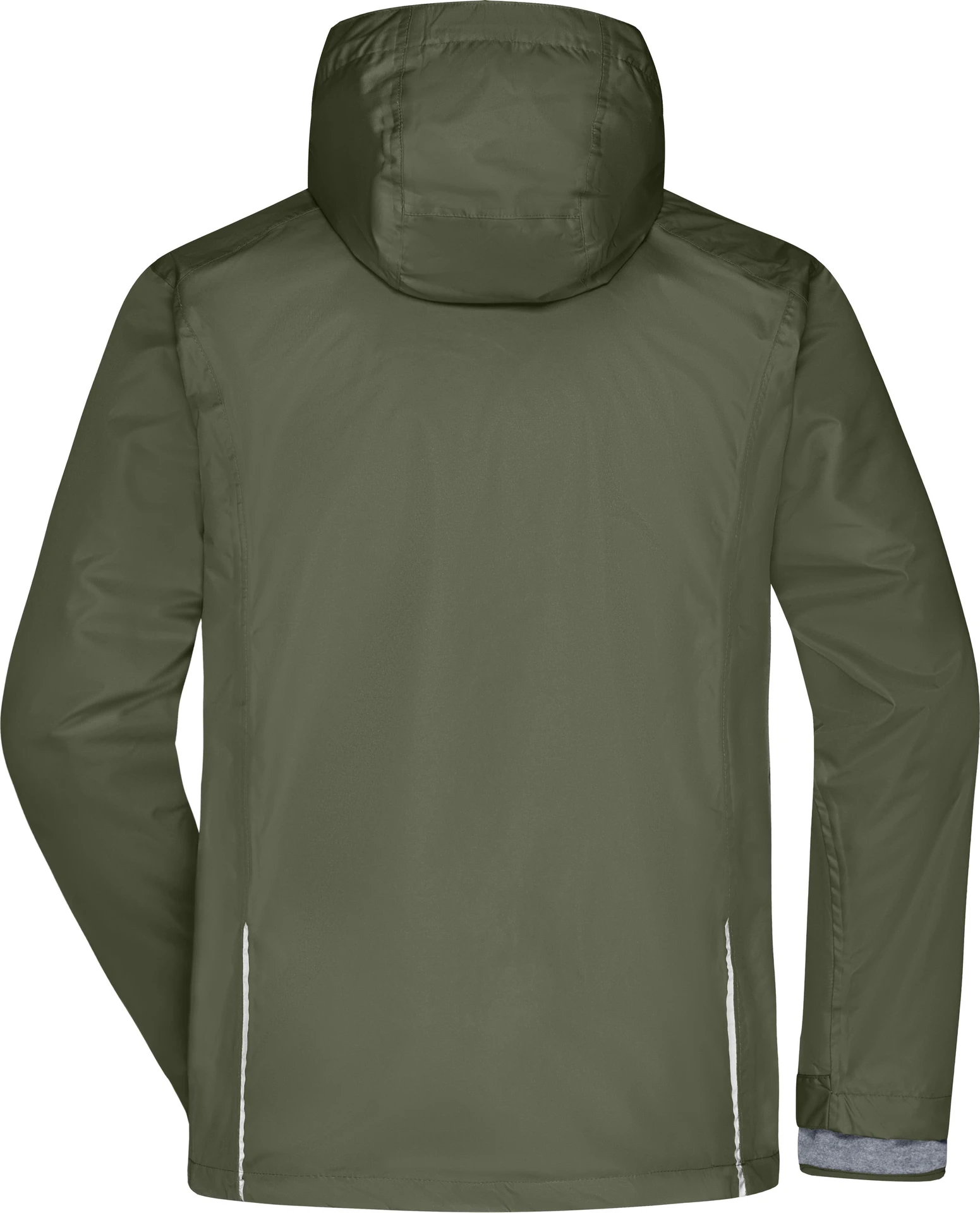 jn1154-mens-3-in-1-jacket-olive-black-back-5 James & Nicholson Men's 3-in-1-Jacket