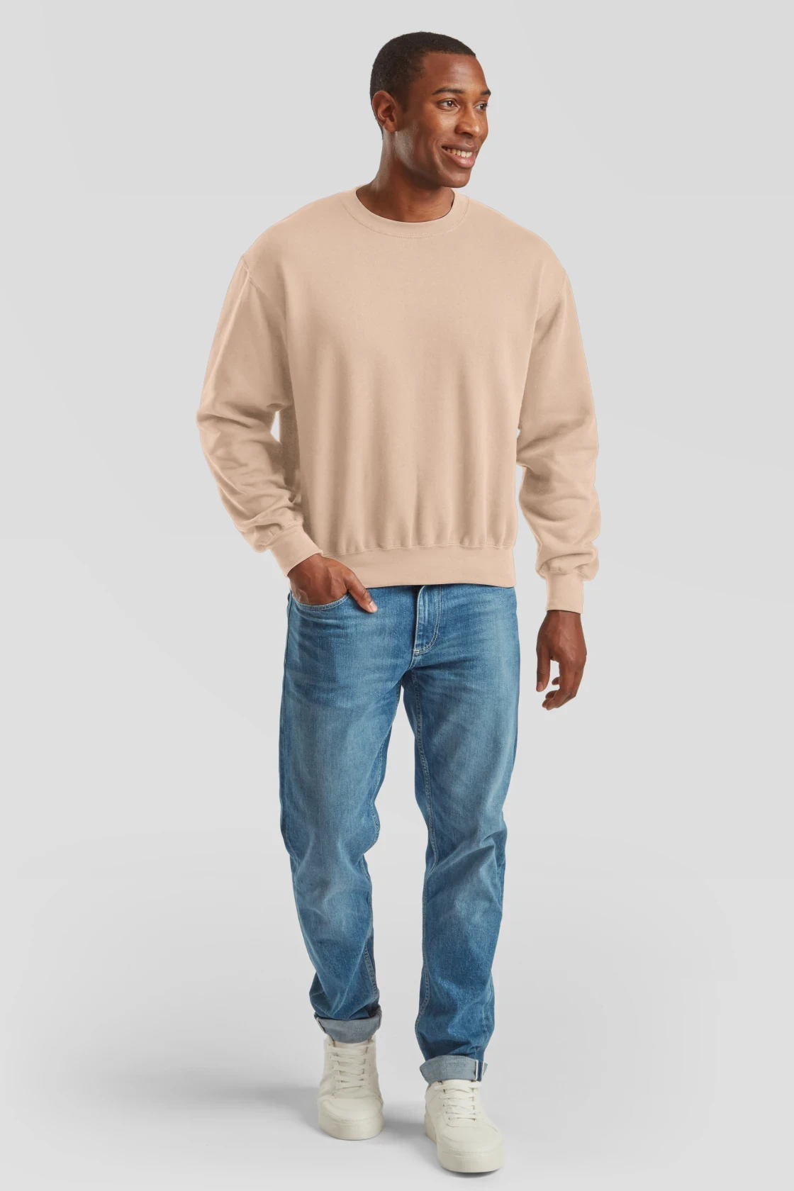 fruit-of-the-loom-62-276-0-supercotton-sweatshirt-desertsand-model-3 F.O.L Supercotton™ Sweat