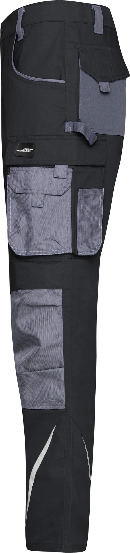 jn832-workwear-pants-black-carbon-left-4 James & Nicholson Workwear Arbeitshose Strong