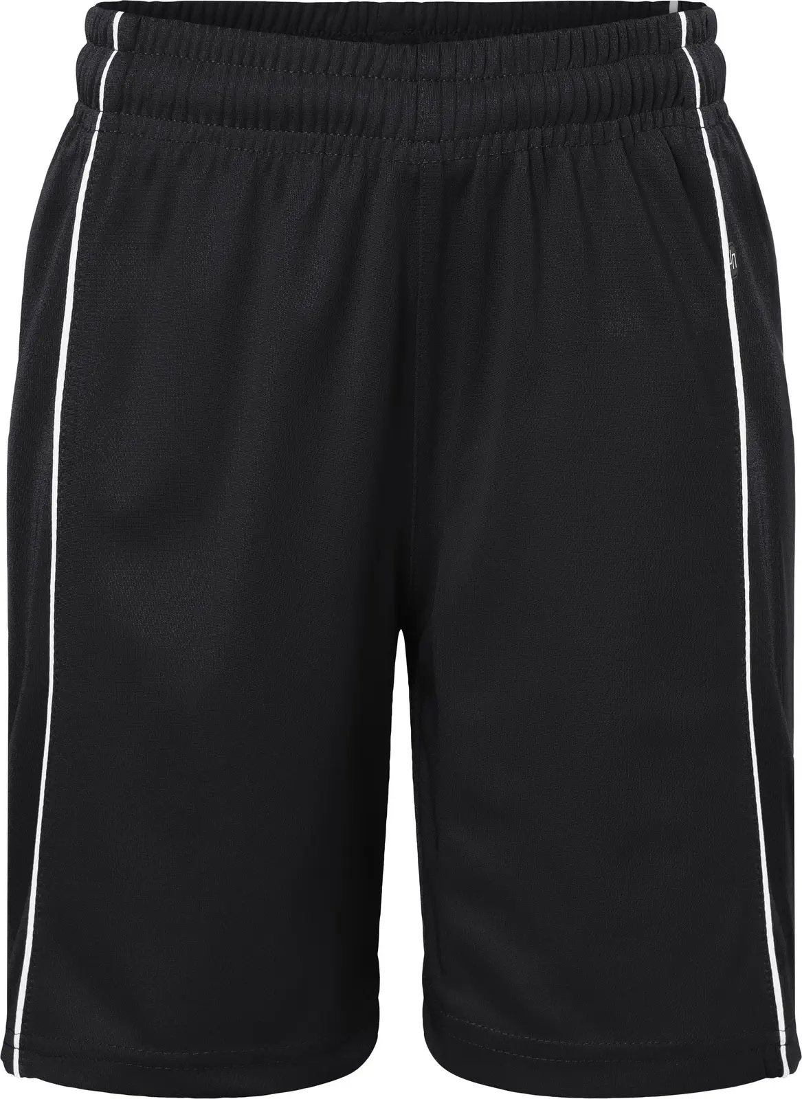 jn387k-basic-team-shorts-junior-black-white-front-3 James & Nicholson Kids Basic Team Shorts (387k)