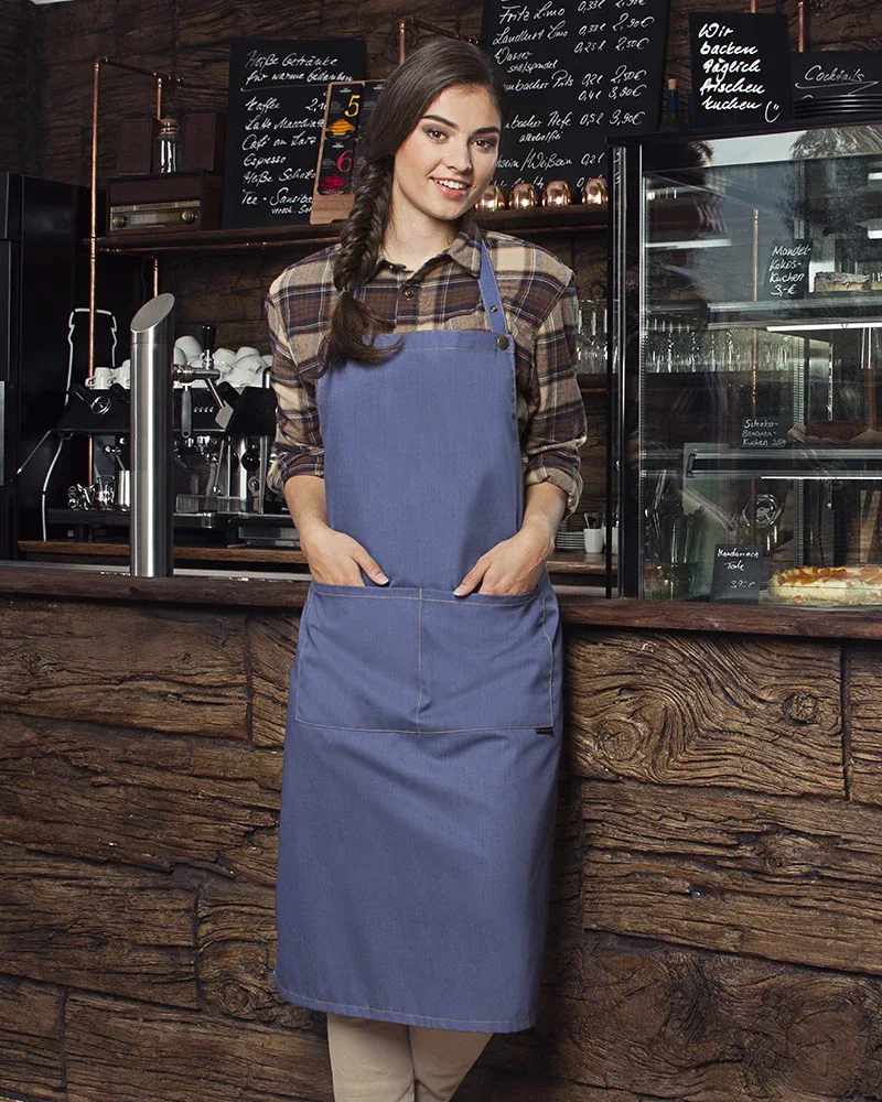KARLOWSKY Latzschürze Jeans-Style mit Tasche