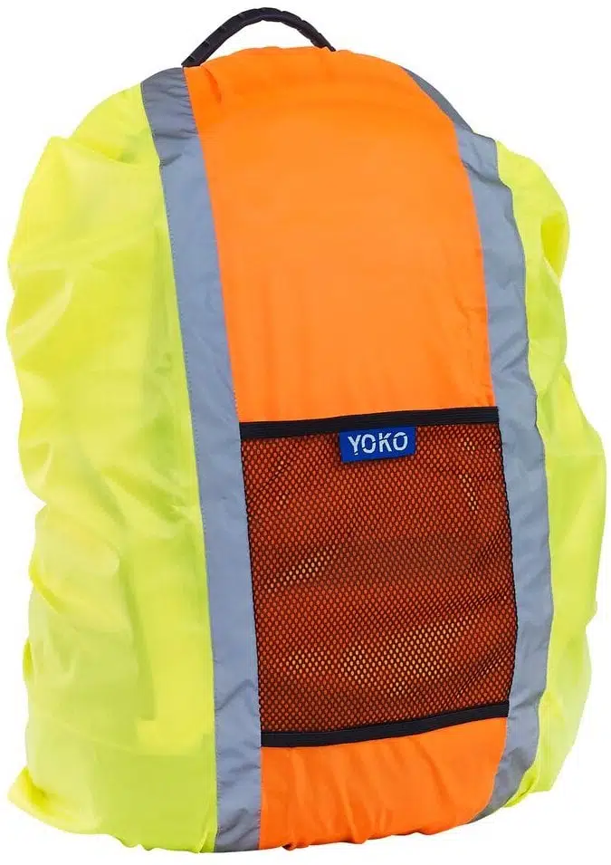 yoko-hvw068-hi-vis-waterproof-backpack-hi-vis-yellow-orange-front-1 YOKO High Visibility wasserdichte Rucksack-Hülle