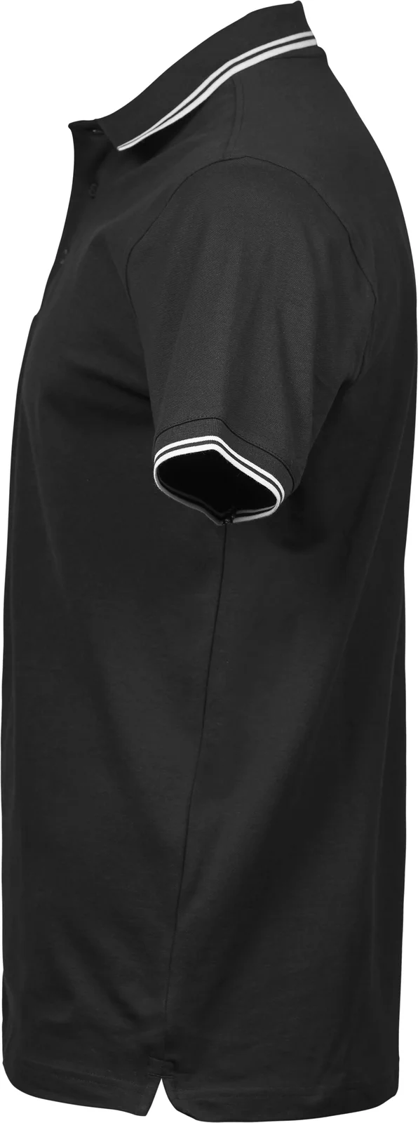 tee-jays-1407-mens-luxury-stripe-stretch-poloshirt-black-white-left-2 Tee Jays Men's Luxury Stripe Stretch Polo