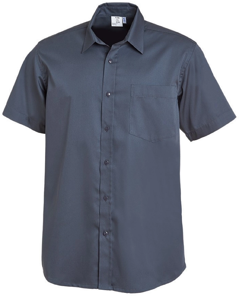 leiber-10-2498-hemd-kurzarm-dunkelgrau-front-3 Leiber Herrenhemd kurzarm 10/2498