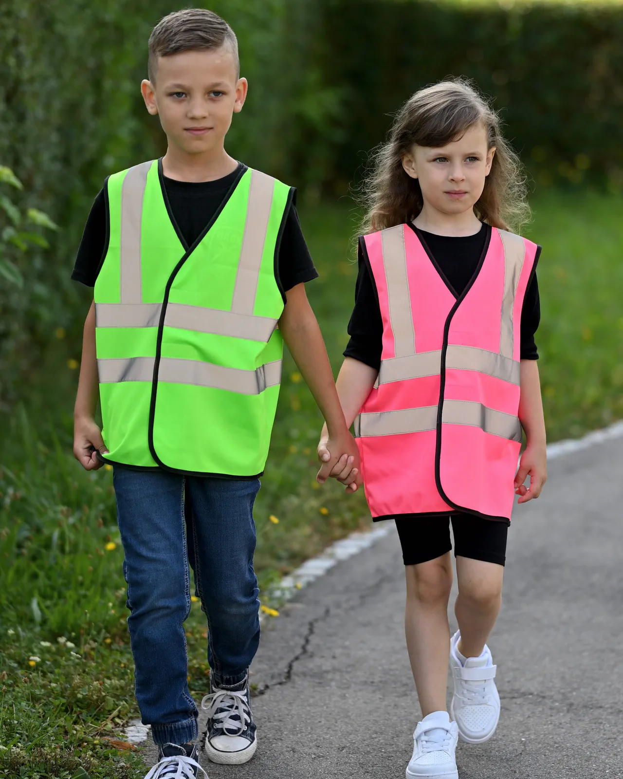 Korntex Kinderwarnweste Esbjerg mit 4 Reflexstreifen