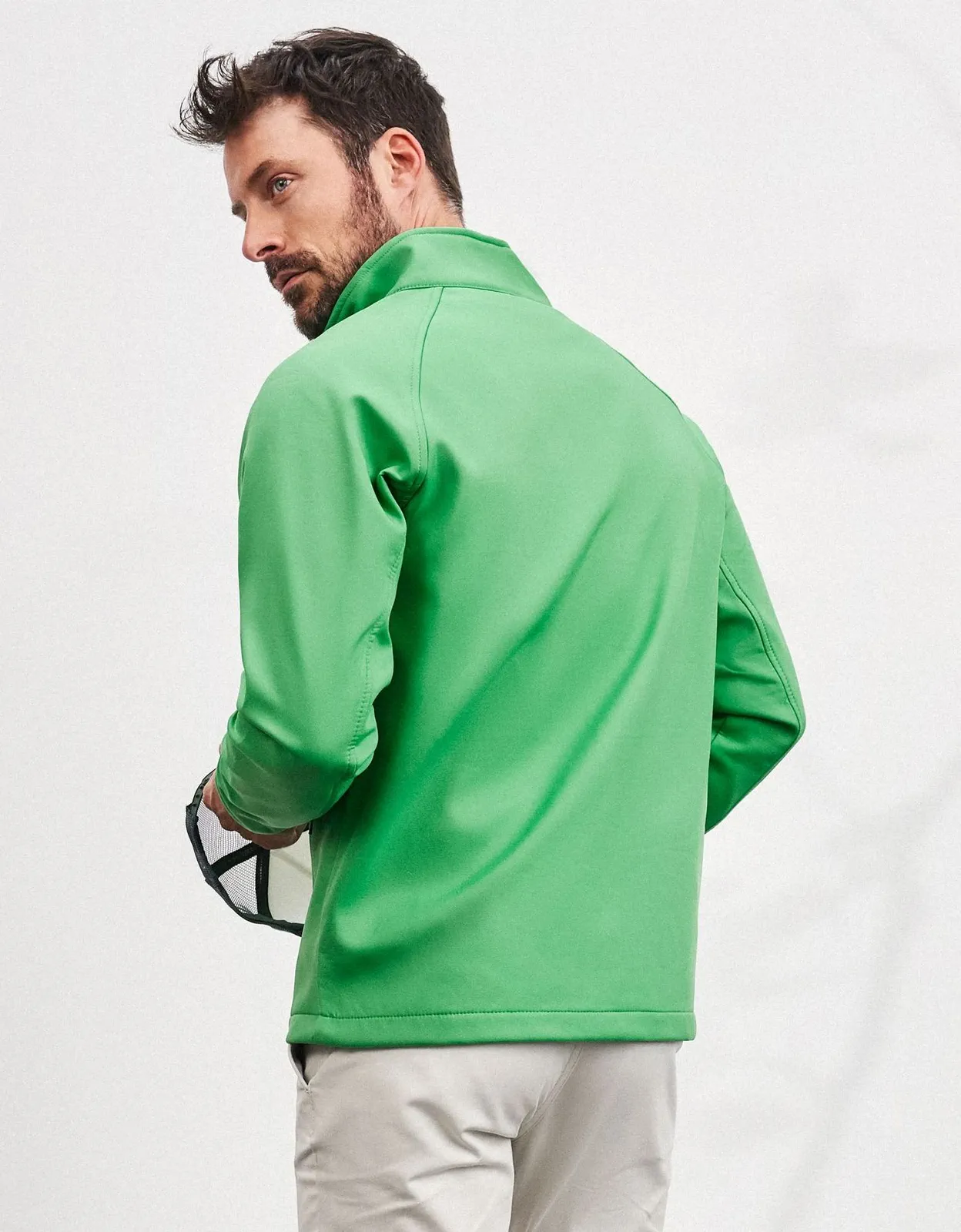 jn1130-mens-promo-softshell-jacket-model-2 James & Nicholson Men´s Promo Softshell Jacket